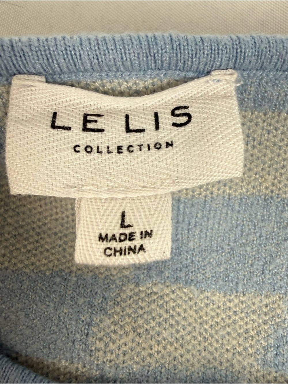 Lelis Checkered Knit Tank Top Blue Cream Optical Illusion Crop Sweater Vest - Picture 4 of 10